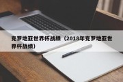 克罗地亚世界杯战绩（2018年克罗地亚世界杯战绩）