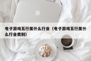 电子游戏五行属什么行业（电子游戏五行属什么行业类别）