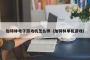 加特林电子游戏机怎么样（加特林单机游戏）