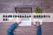 黑金进电子游戏室会怎么样（游戏黑金是什么意思）