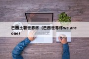 巴西土著世界杯（巴西世界杯we are one）