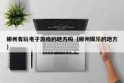 郴州有玩电子游戏的地方吗（郴州娱乐的地方）